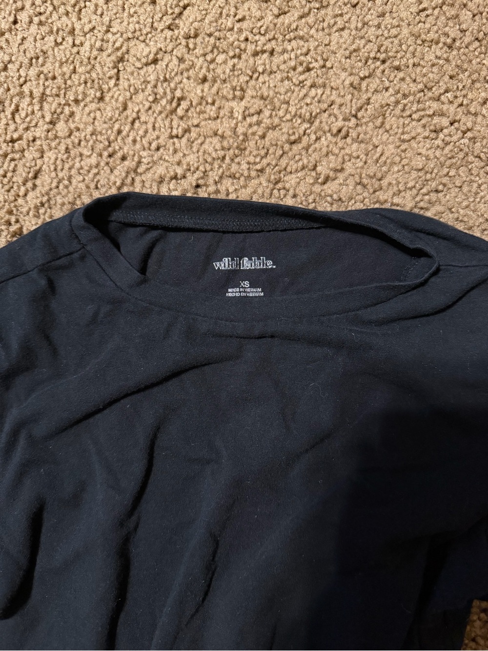 Wild Fable Black Crewneck Croptop